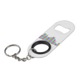 Pittsburgh-Stadt-Skyline Mini Flaschenöffner (Vorderseite Schrägansicht)