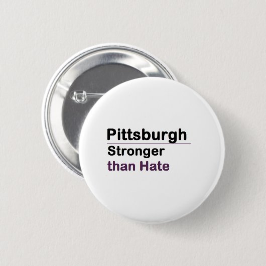 Pittsburgh stärker als Hass Button (Vorne & Hinten)