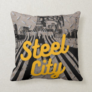 Pittsburgh Steel City Bridge Skyline Pennsylvania Kissen