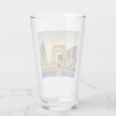 Pittsburgh Steel City Skyline 412 Pennsylvania Can Glas (Rückseite)