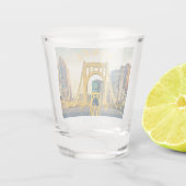 Pittsburgh Steel City Skyline 412 Pennsylvania Can Schnapsglas (Rückseite)