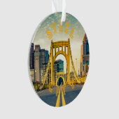 Pittsburgh Steel City Skyline Bridge Pennsylvania  Ornament (Vorderseite)