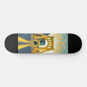 Pittsburgh Steel City Skyline Bridge Pennsylvania Skateboard (Horizontal)