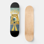 Pittsburgh Steel City Skyline Bridge Pennsylvania Skateboard (Vorderseite)