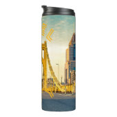 Pittsburgh Steel City Skyline Bridge Pennsylvania  Thermosbecher (Nach rechts gedreht)