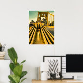 Pittsburgh Steel City Skyline Bridge Poster (Heimbüro)