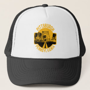 Pittsburgh Steel City Skyline Bridge Truckerkappe