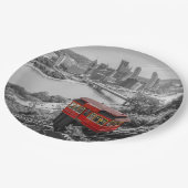 Pittsburgh Steel City Skyline Incline Fotografie Pappteller (Schrägansicht)
