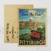 Pittsburgh Termin vormerken Vintage Postkarten (Vorne/Hinten)