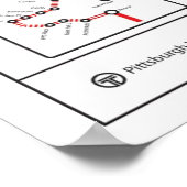 Pittsburgh Transit Map Poster (Ecke)