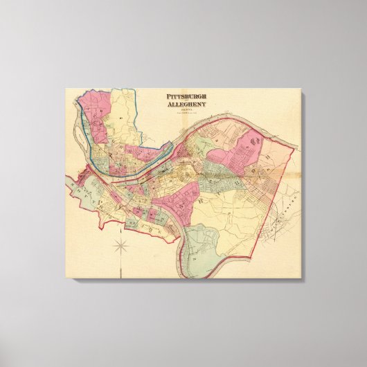 Pittsburgh und Allegheny Leinwanddruck (Vorderseite)