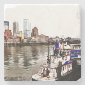 Pittsburgh-Untersetzer Steinuntersetzer (Vorderseite)