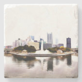 Pittsburgh-Untersetzer Steinuntersetzer (Vorderseite)