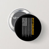 Pittsburgh US-Flagge Patriotic American from Pitts Button (Vorne & Hinten)
