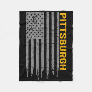 Pittsburgh USA-Flagge Patriotischer Amerikaner aus Fleecedecke