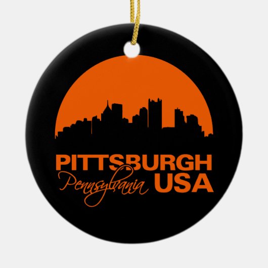 PITTSBURGH-Verzierung - kundengerecht Keramikornament (Vorne)
