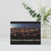 Pittsburgh via Monongahela Schräe Postkarte (Stehend Vorderseite)