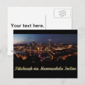 Pittsburgh via Monongahela Schräe Postkarte (Vorne/Hinten)