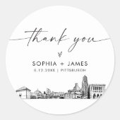 Pittsburgh Vielen Dank für Ihre Unterstützung 3" ( Runder Aufkleber (Vorderseite)