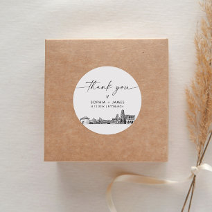 Pittsburgh Vielen Dank für Ihre Unterstützung 3" ( Runder Aufkleber