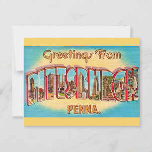 Pittsburgh Vintag Gruß Postkarte