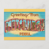 Pittsburgh Vintag Gruß Postkarte (Vorderseite)