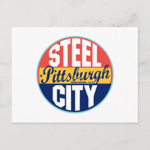 Pittsburgh Vintage Label Postkarte