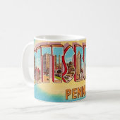 Pittsburgh Vintage Postkarte Tasse (Vorderseite Links)
