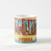 Pittsburgh Vintage Postkarte Tasse (Mittel)