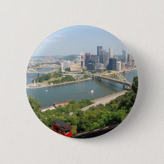 Pittsburgh vom Mt Washington Button (Vorderseite)