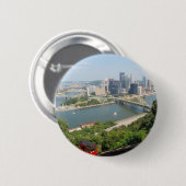 Pittsburgh vom Mt Washington Button (Vorne & Hinten)