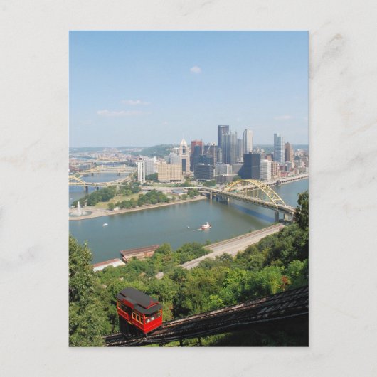 Pittsburgh vom Mt Washington Postkarte (Vorderseite)