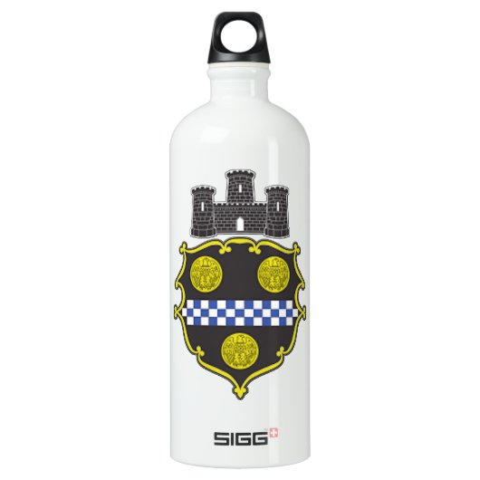 Pittsburgh-Wappen Aluminiumwasserflasche (Vorderseite)