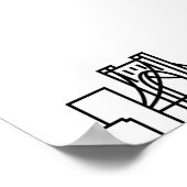 Pittsburgh Wedding | 12 Tabelle Seating Chart Poster (Ecke)