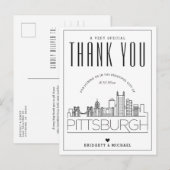 Pittsburgh Wedding | Danke, dass du gekommen bist! Postkarte (Vorne/Hinten)