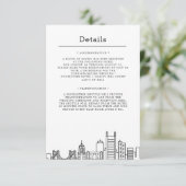 Pittsburgh Wedding | Gästedaten Einladung (Stehend Vorderseite)