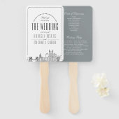 Pittsburgh Wedding | Hochzeitsprogramm Hand Fan Fächer (Vorne und Hinten)