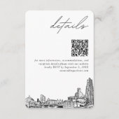 Pittsburgh Wedding Modern Details QR Code Begleitkarte (Vorderseite)