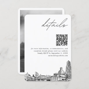 Pittsburgh Wedding Modern Details QR Code Begleitkarte