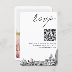 Pittsburgh Wedding Modern UAWG QR Code Small Begleitkarte