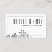 Pittsburgh Wedding | Platzkarten vorne und hinten (Rückseite)