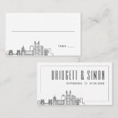Pittsburgh Wedding | Platzkarten vorne und hinten (Vorne/Hinten)