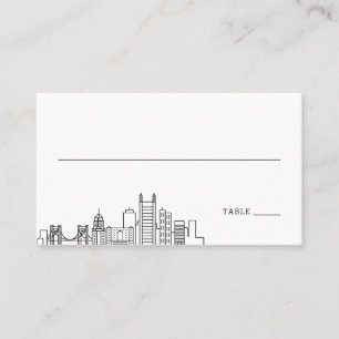 Pittsburgh Wedding   Platzkarten vorne und hinten