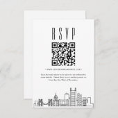 Pittsburgh Wedding QR Code UAWG Einladung (Vorne/Hinten)