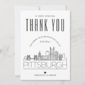 Pittsburgh Wedding | Vielen Dank + Foto-Karte Karte (Vorderseite)