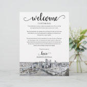 Pittsburgh Wedding Weekend Begrüßungsreise (Stehend Vorderseite)