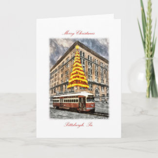 "Pittsburgh-WeihnachtsErinnerungens-" Gruß-Karte Feiertagskarte