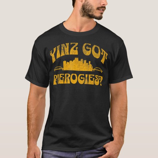 Pittsburgh Yinz Funny Yinzer Sl City 412 Pierogies T-Shirt (Vorderseite)