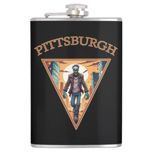 Pittsburgh Zombie Flachmann (Vorderseite)