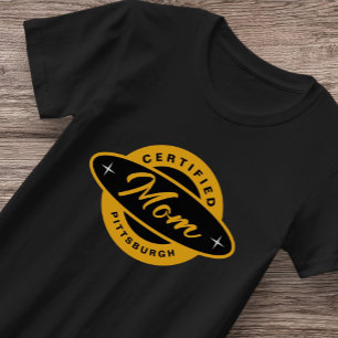 Pittsburgh Zuhause 412 Black Gold Yinzer T - Shirt